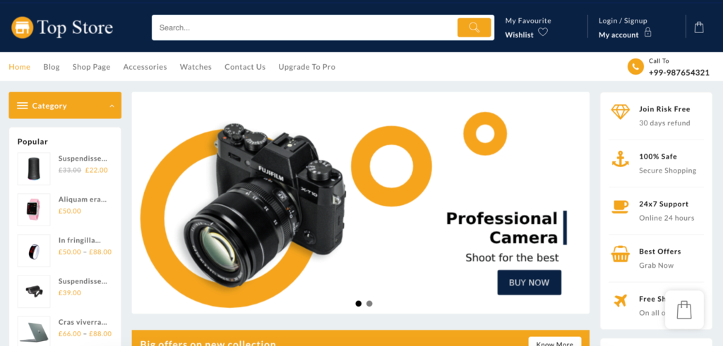 Plantilla Top Store Pro para WordPress