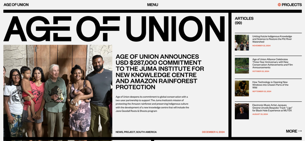 Sitio web de Age of Union