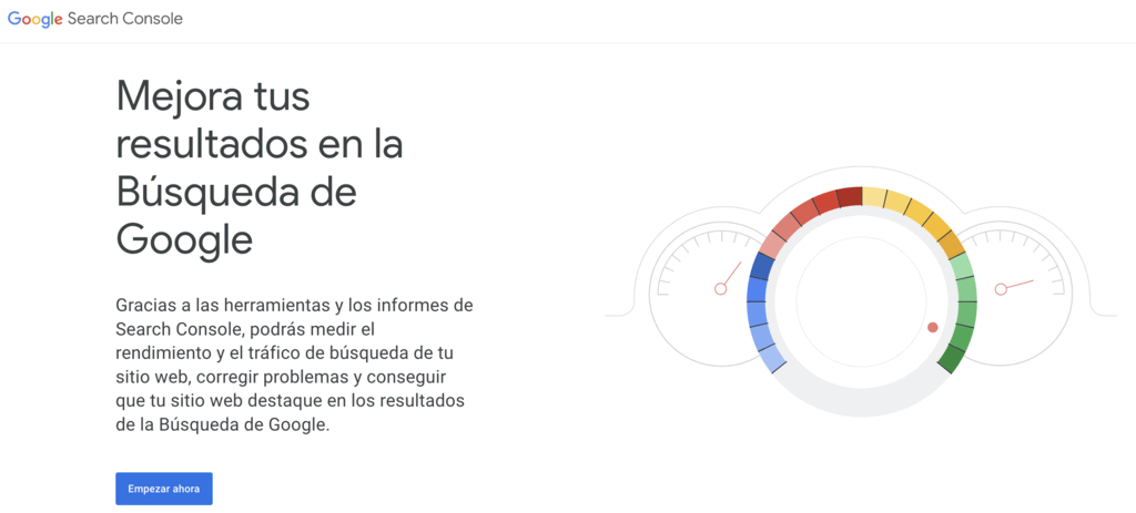 Sitio web de Google Search Console