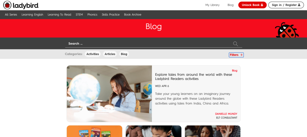 Sitio web de Ladybird Education