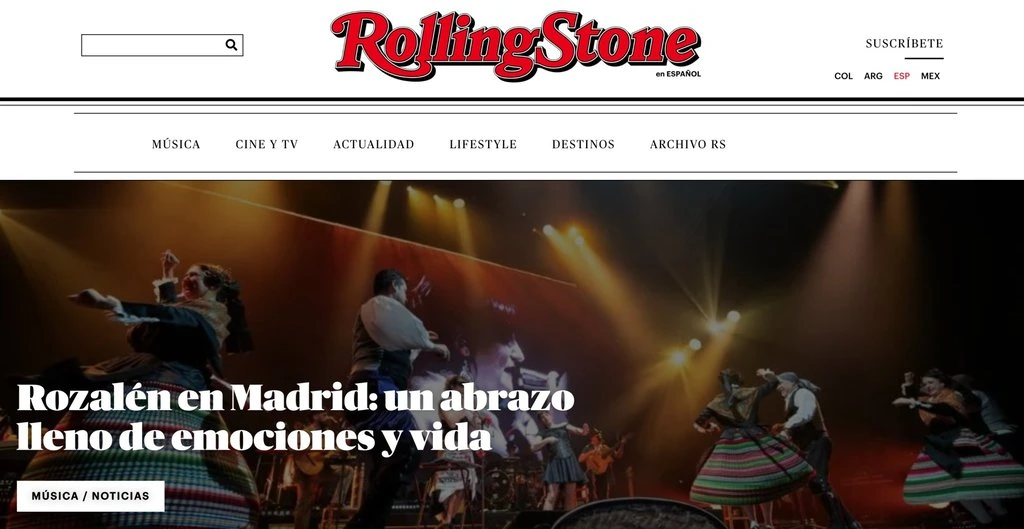 Sitio web de Rolling Stone